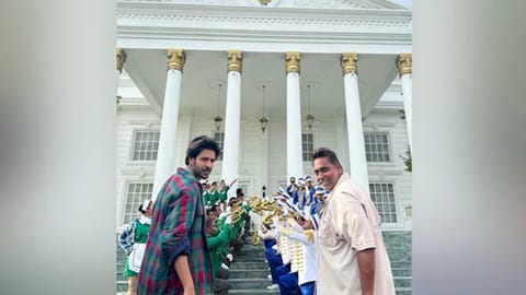 Kartik Aaryan with Ganesh Acharya