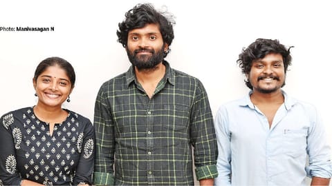 (L to R) Sheela Rajkumar, Vetri and Raja Sethupathi