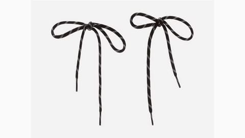 Balenciaga shoe lace looking earrings
