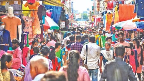 Customers shopping at T Nagar