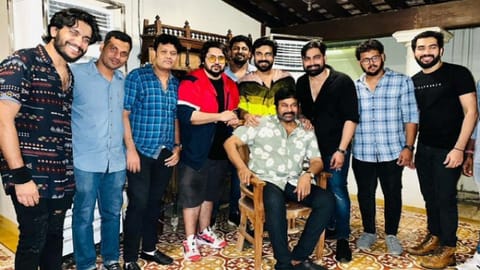 Chiranjeevi with family and friends