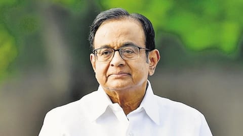 Former union home minister P Chidambaram