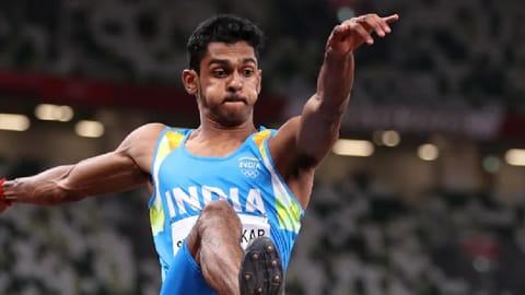 Murali Sreeshankar during his jump