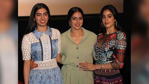 Sridevi with her daughters Janhvi Kapoor and Khushi Kapoor