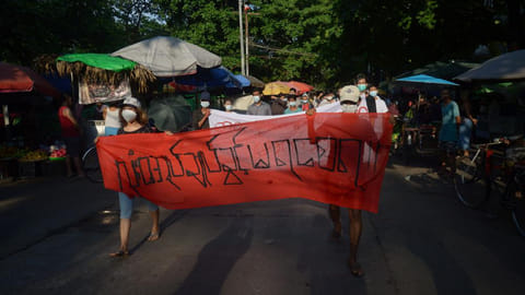 Myanmar protest march