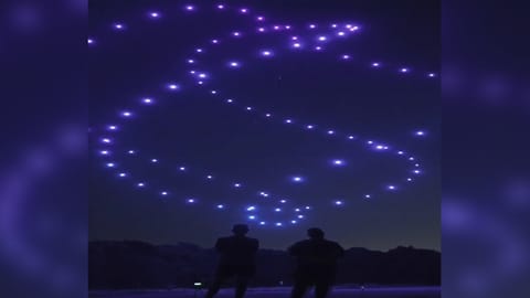 Visual of the viral drone light show video