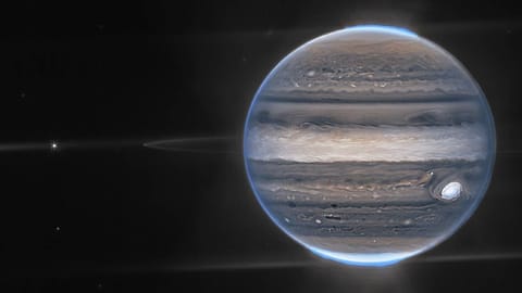 This image of the planet was captured through its NIRCam, which has three specialised infrared filters that showcase details of the planet.