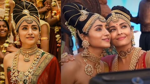 Aishwarya Rai Bachchan and Trisha Krishnan (Kundavai)