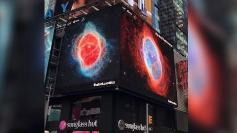NASA's Webb telescope images displayed at Times Square