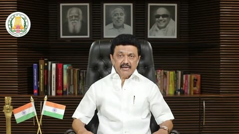 Stalin speaking at the Third International Humanism Conference on Social Justice virtually on Sunday.