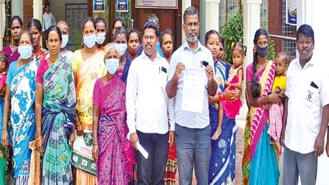Tribals from Vazhavandhaan Kottai in Tiruvallur Collectorate