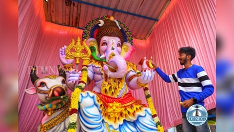 Vinayagar statue in Triplicane, Chennai.