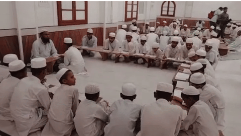 Mohan Bhagwat, interacts with students
