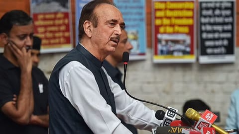 Democratic Azad Party (DAP) leader and former J-K chief minister Ghulam Nabi Azad