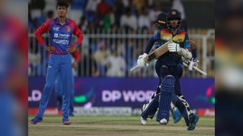 Sri Lanka batters in action