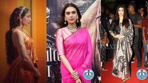 (From left) Sobhita Dhulipala; Aditi Rao Hydari and Aishwarya Rai Bachchan