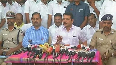 Minister V Senthilbalaji holds a meeting in Coimbatore