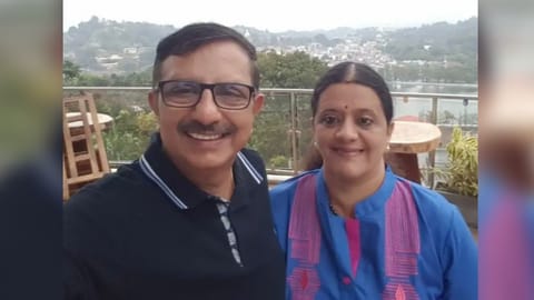 Prem Kumar and Sujatha who was killed in the helicopter crash near Kedarnath