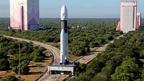 LVM3 is a three-stage vehicle with two solid motor strap-ons, a liquid propellant core stage and a cryogenic stage.