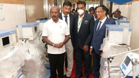 Health Minister Ma Subramanian inaugurated the state-of-the-art medical equipment at Rajiv Gandhi Government General Hospital.