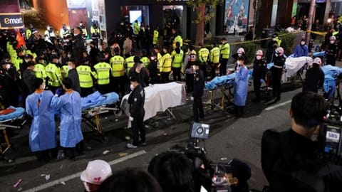 Visuals from Seoul Halloween stampede