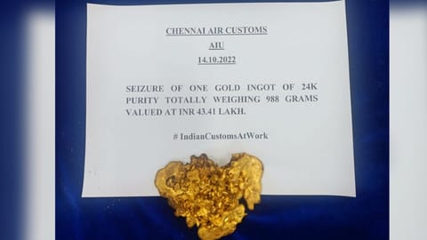 The seized gold