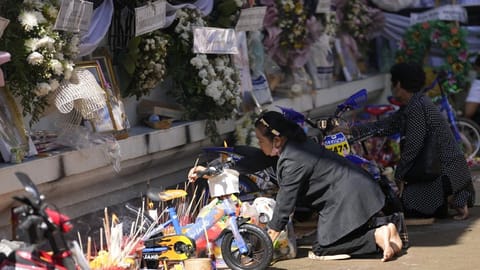 Toys for the victims of a mass killing attack
