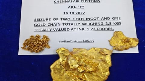 The seized gold