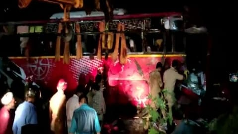 Visuals from the site of the accident