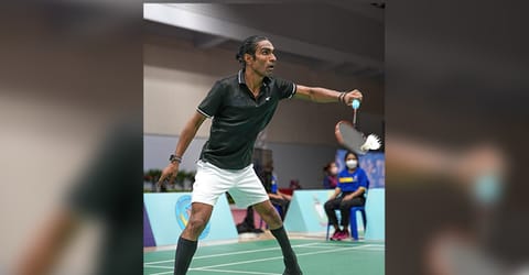 Pramod Bhagat in action