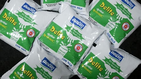 Aavin 'Delites' milk packets