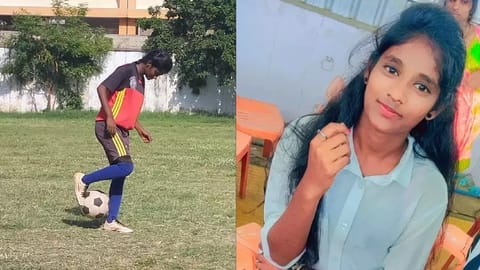Chennai teenage football player R Priya