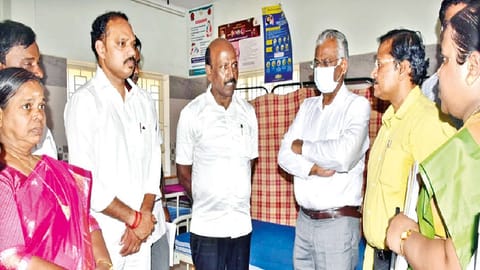 Health Minister Ma Subramanian in Pudukkottai after inauguration of various projects