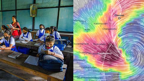 Heavy rainfall is predicted over several parts of Tamil Nadu as cyclone 'Mandous' over the Bay of Bengal is expected to cross