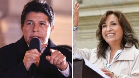 Dina Boluarte and Pedro Castillo