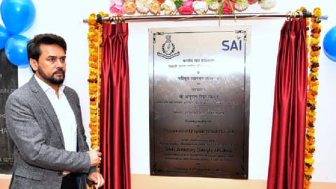 Sports Minister Anurag Singh Thakur inaugurated a new 300 bedded hostel.