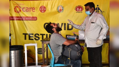 Covid tests at Chennai airport