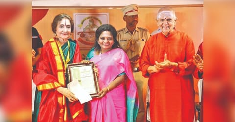 Telangana Governor and Puducherry L-G Tamilisai Soundararajan inaugurating the annual music festival of Chennai Fine Arts in Chennai on Wednesday