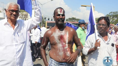 A protestor