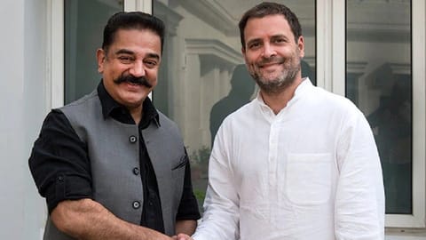 Kamal Haasan with Rahul Gandhi