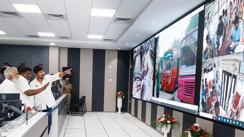 Minister Udhayanidhi Stalin inaugurated the Integrated Command and Control Centre (ICCC) building at MTC headquarters