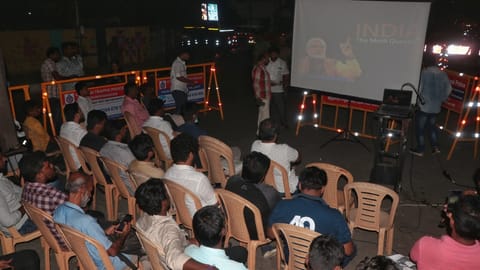 Public and civic society gathered at Valluvar Kottam in Chennai on Sunday evening