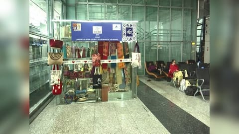 A shot at airport selling the locally produced goods