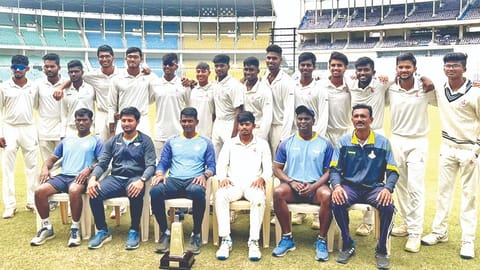 The Tamil Nadu U-19 Cooch Behar trophy team that lost in the final to Vidarbha