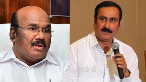 (L-R): Former Speaker D Jayakumar ; PMK leader Anbumani Ramadoss
