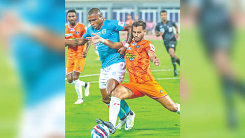 Action during Odisha
FC-FC Goa match