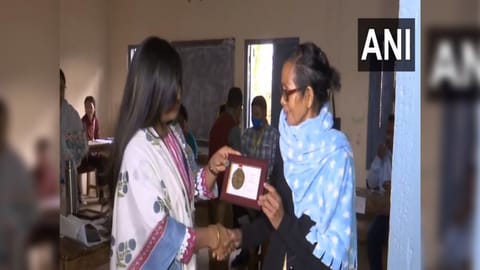 A visual from a polling station at Tura in the Garo Hills region of Meghalaya