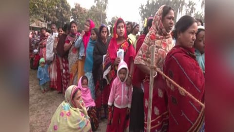 Visuals from polling booth