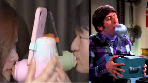 Picture of the "kissing device" from China; Screengrab from the show