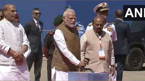 Prime Minister Narendra Modi, Defence Minister Rajnath Singh Chief Minister Basavaraj Bommai